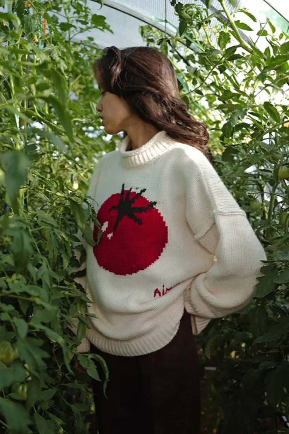 Tomato Half Neck Loose Knit Sweater - Image 4