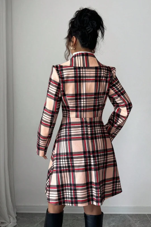 Trendy Print Dual Faced Wool Casual Long Sleeve  Overcoat - Image 4