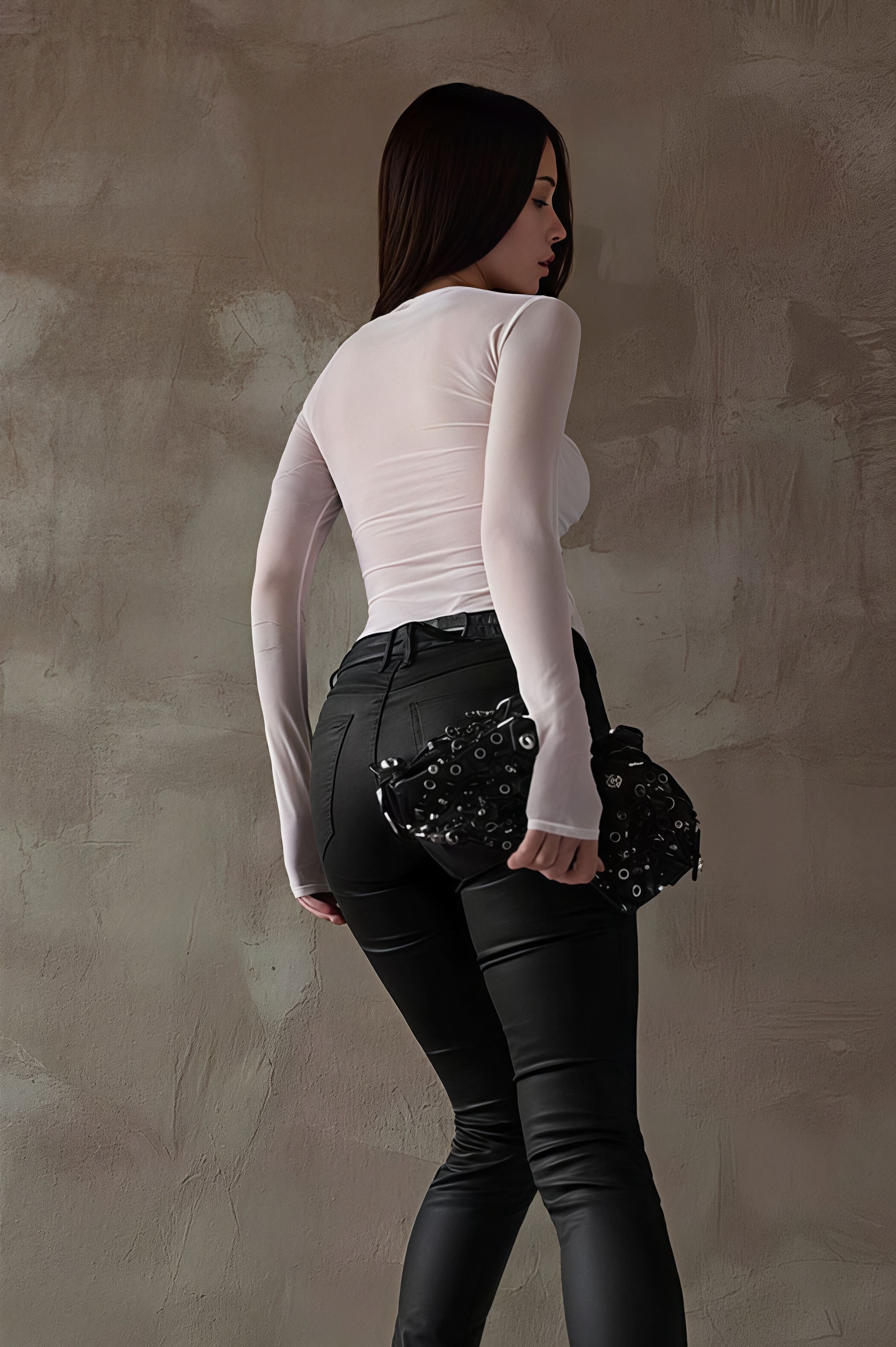 Trendy Print Sexy Slim Crew Neck Blouse - Image 4