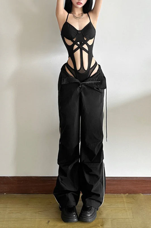 Trendy Solid Cutout Slim Cami Top - Image 6