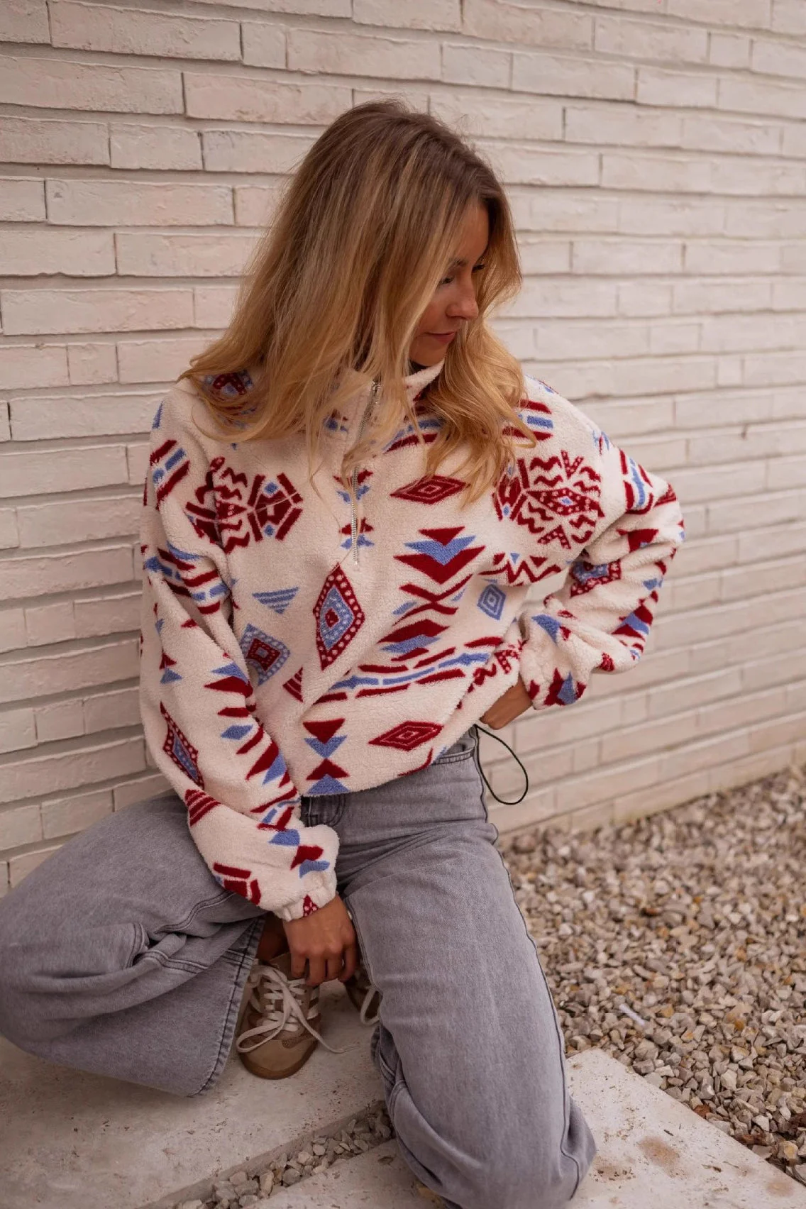 Turtle Colorblock Print Thick Sweatshirt - Image 2