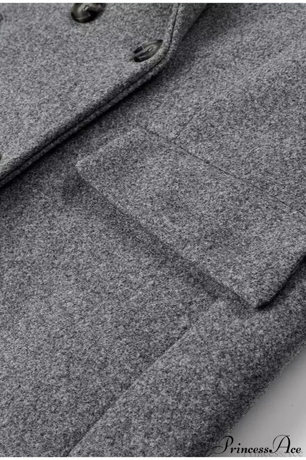 Tweed Collared Single Breasted Chic Overcoat - Image 4