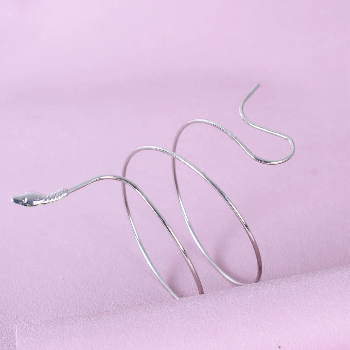 Twisted Wrap Snake Open Bracelet - Image 2