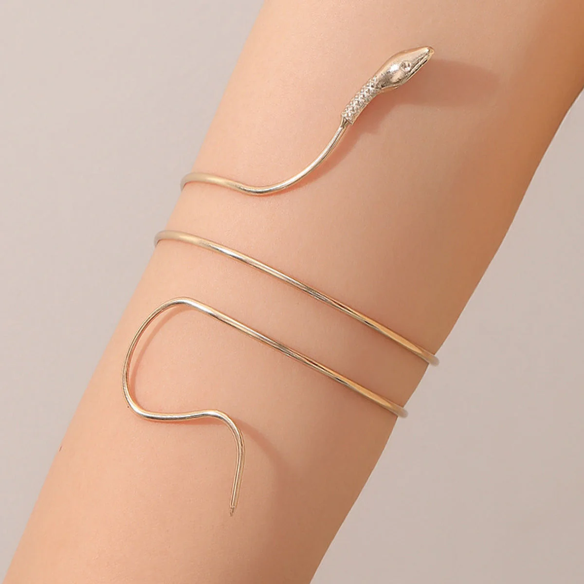 Twisted Wrap Snake Open Bracelet - Image 3