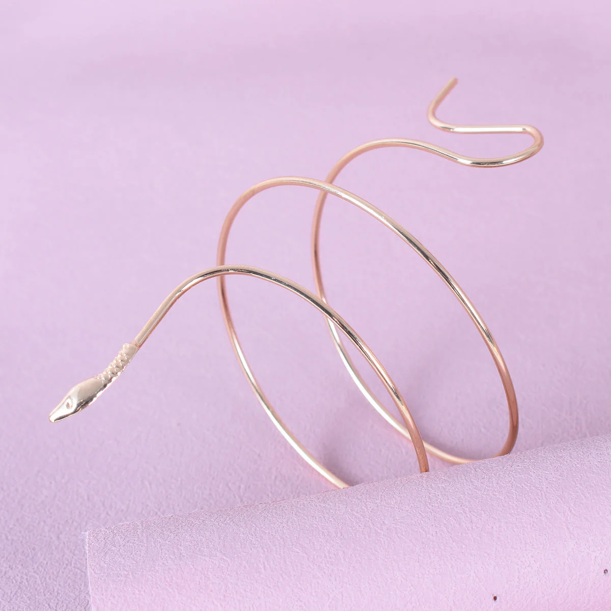 Twisted Wrap Snake Open Bracelet - Image 4