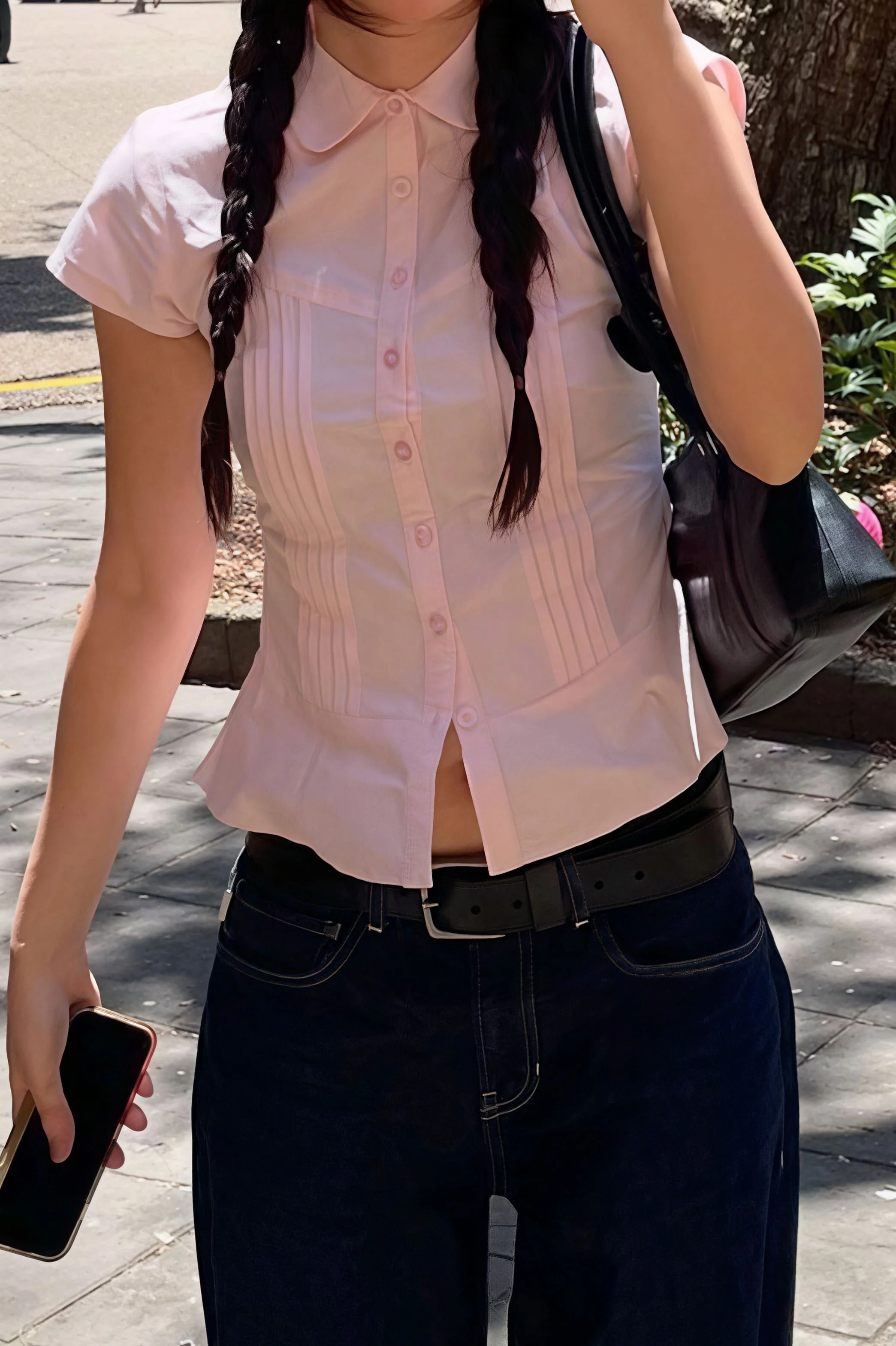 Unique Design Slim Fit Short Sleeve Blouse - Image 8