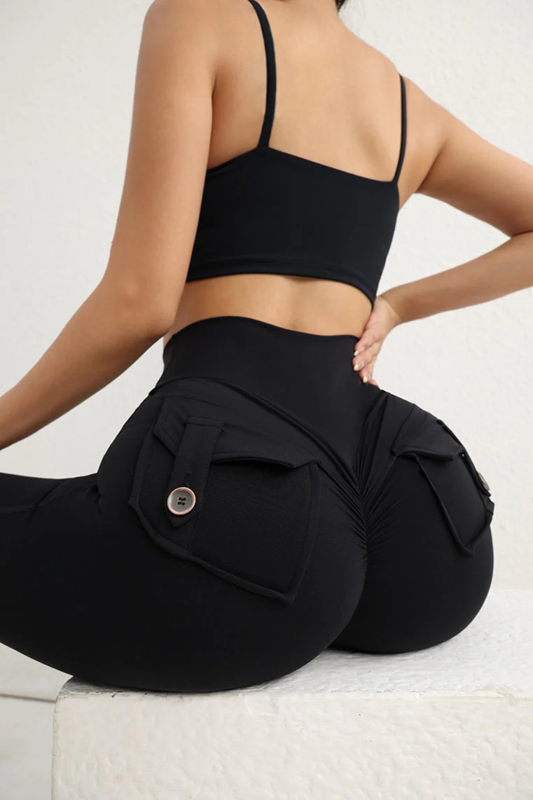 Utility Button High-Waist Booty Leggings - Image 19