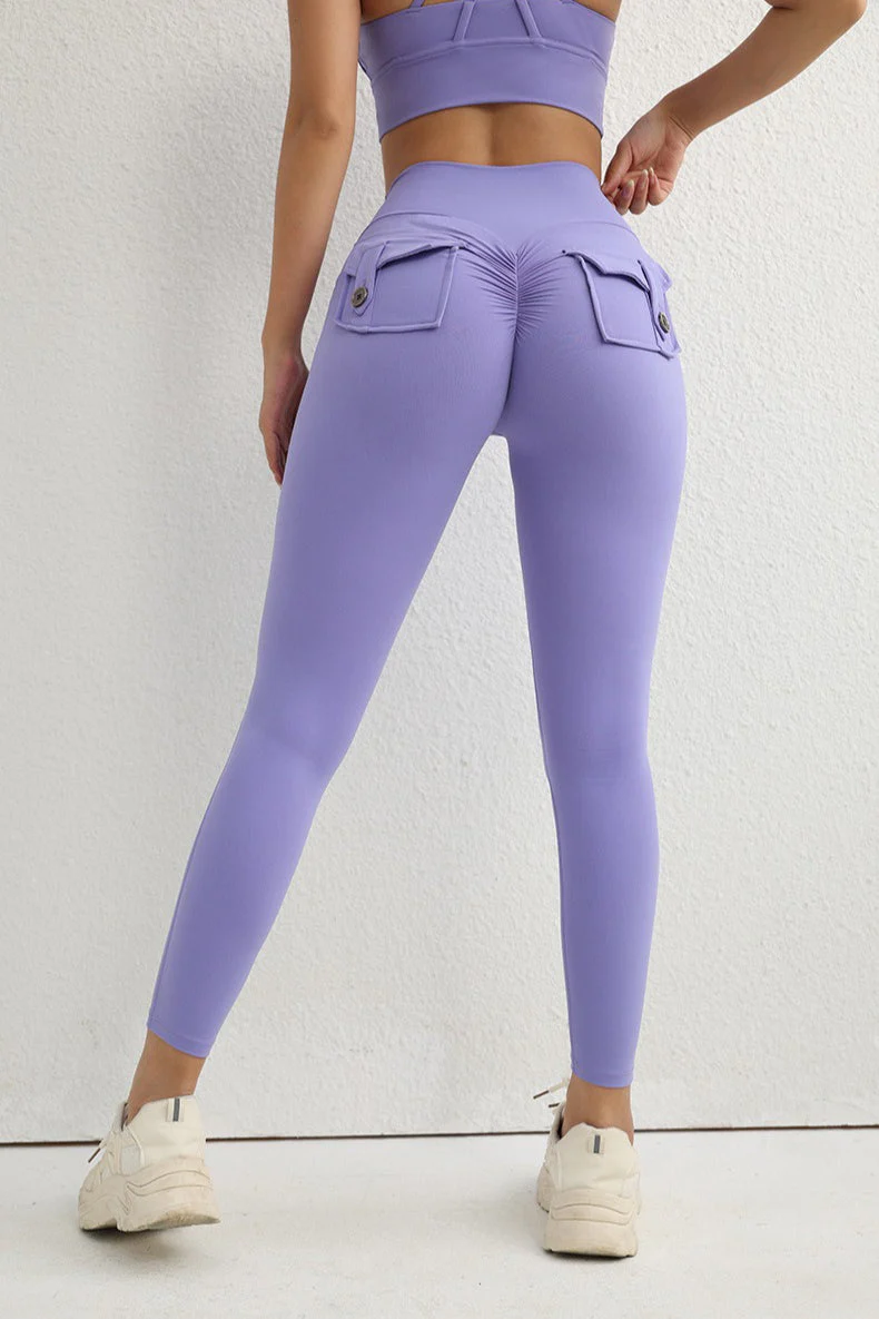 Utility Button High-Waist Booty Leggings - Image 4