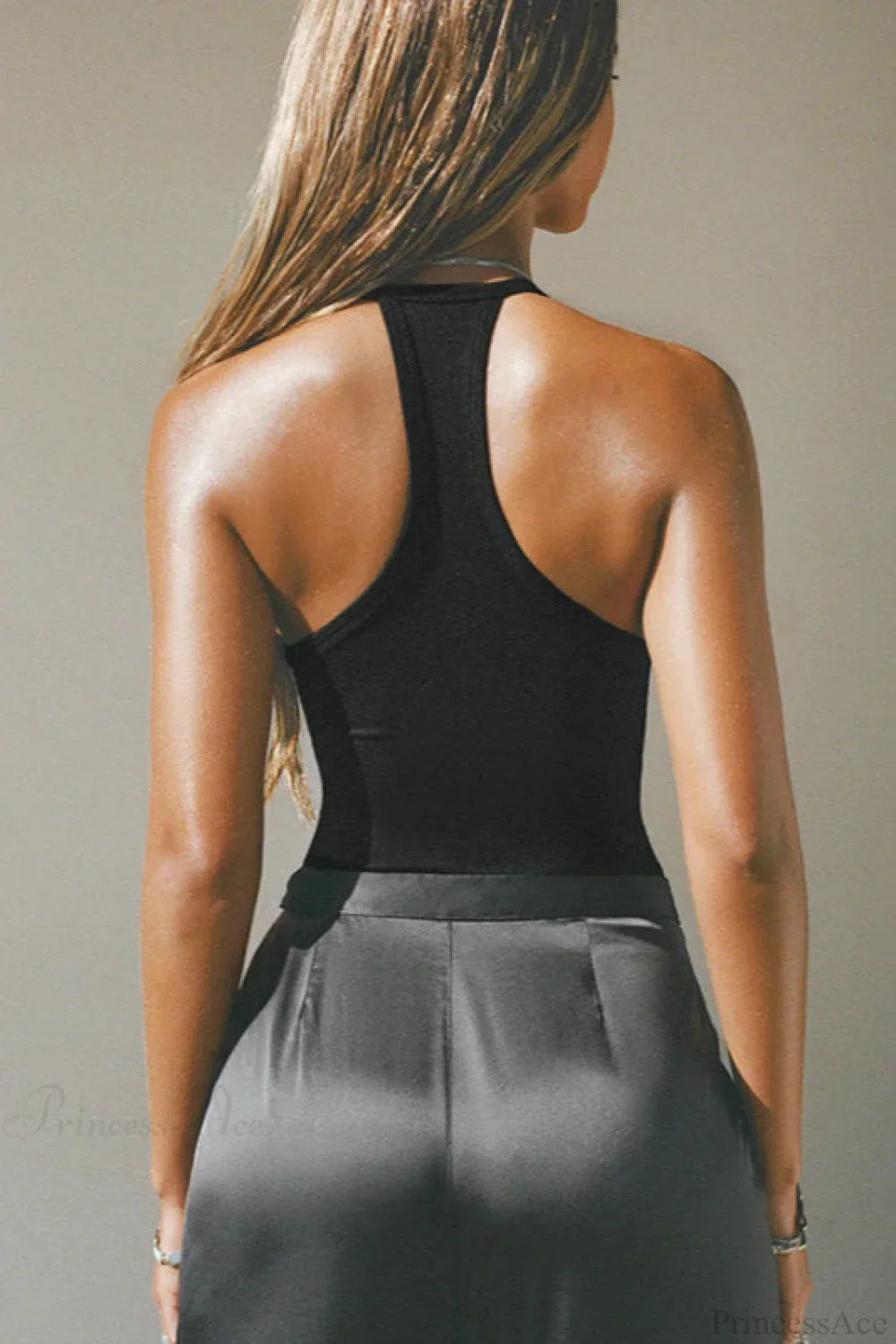 V Neck Cutout Backless Slim Cami Top - Image 5