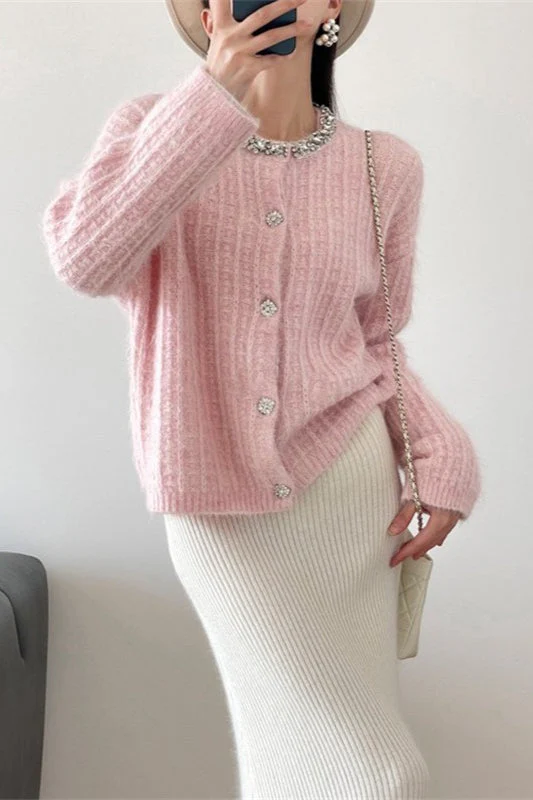 V-Neck Slim-Fit Knit Cardigan - Image 6