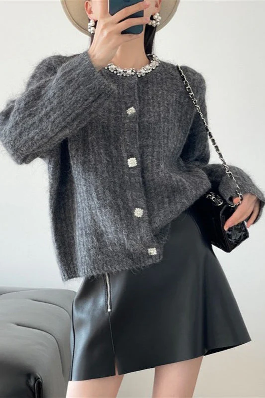 V-Neck Slim-Fit Knit Cardigan - Image 7