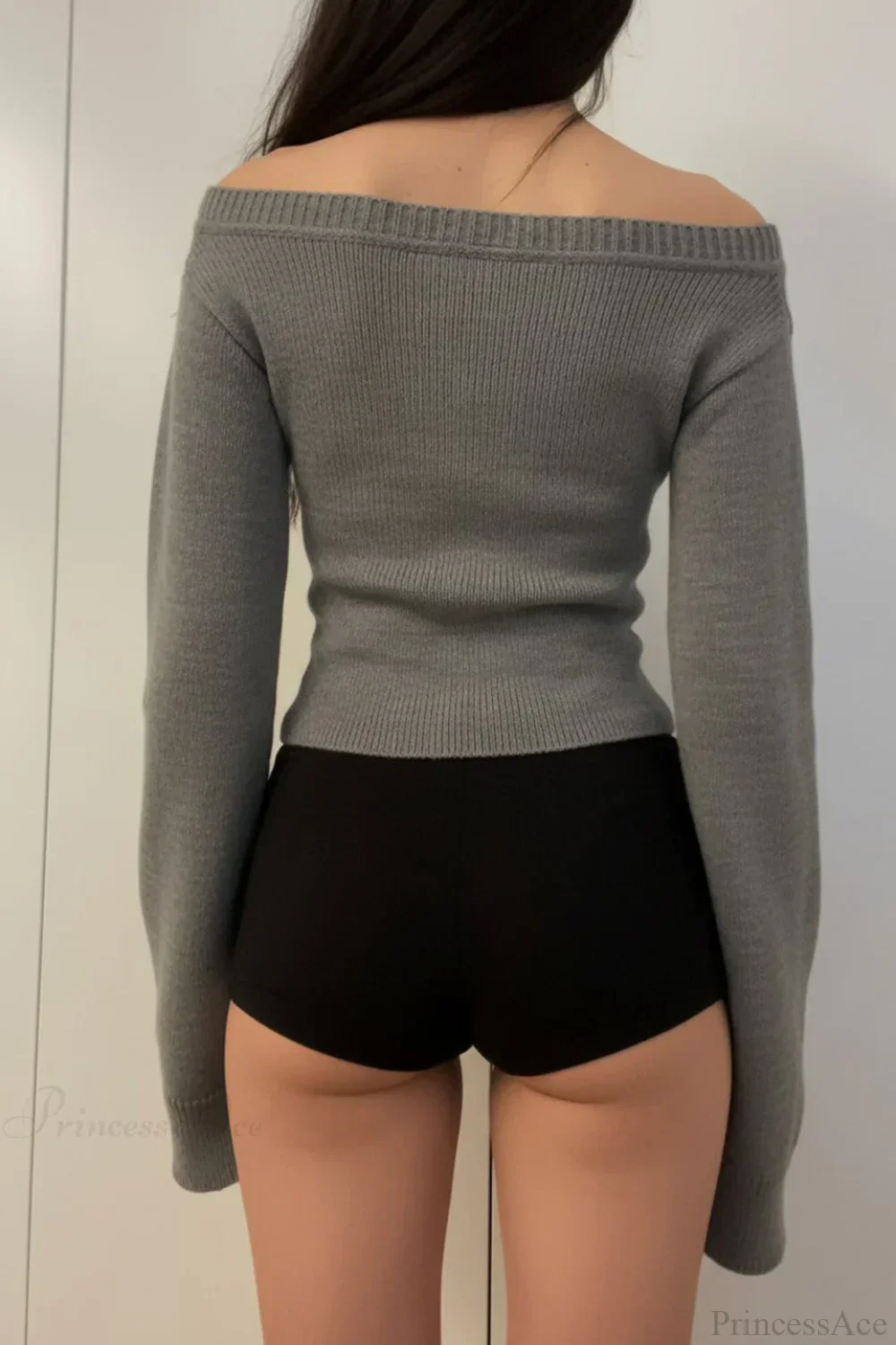V Neck Solid Slim Sexy Knit Sweater - Image 4