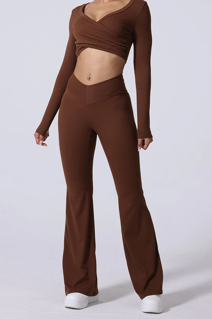 V-Waist Brushed Booty Lifting Workout Leggings - Image 5