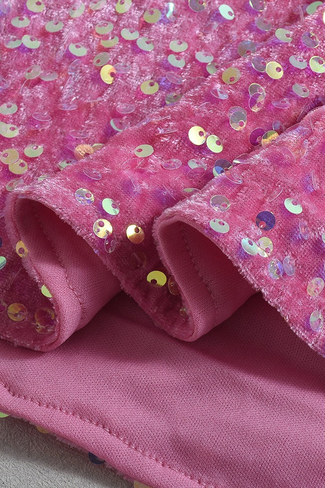 Velvet Sequin Bodycon Mini Skirt - Image 5