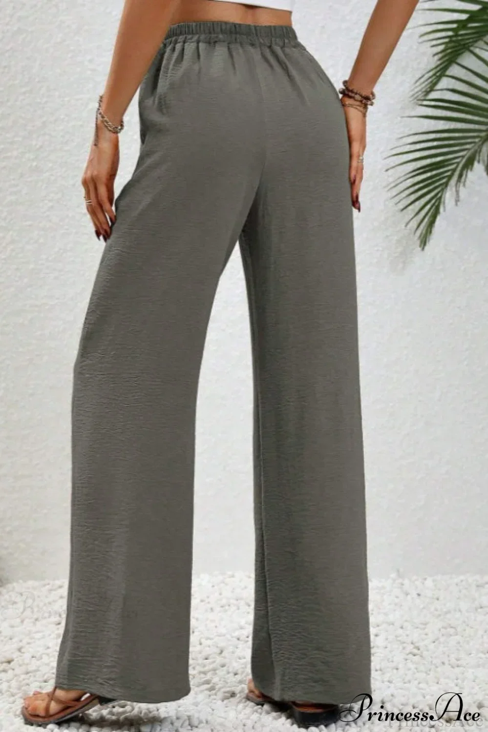 Versatile Solid Maxi Wide Leg Pants - Image 6