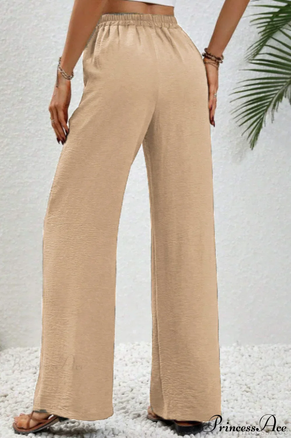 Versatile Solid Maxi Wide Leg Pants - Image 9