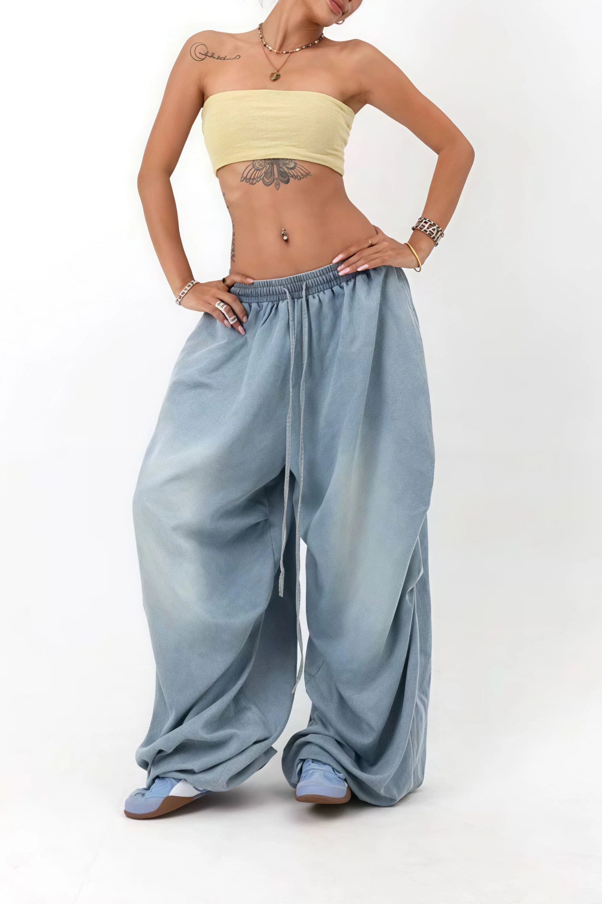 Versatile Vintage Wide Leg Loose Jeans - Image 2