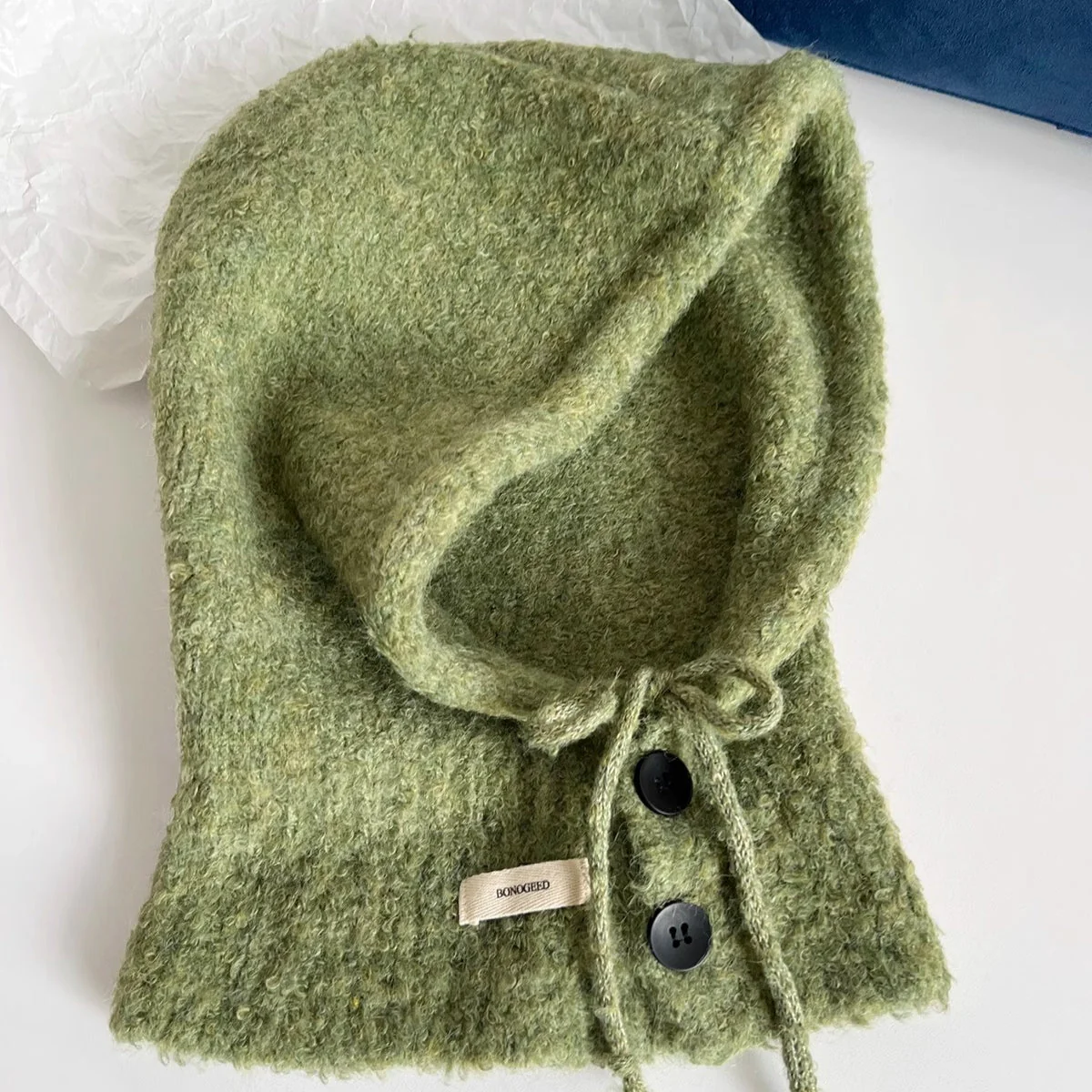 Vintage Balaclava Knit Neck Warmer Hat - Image 9