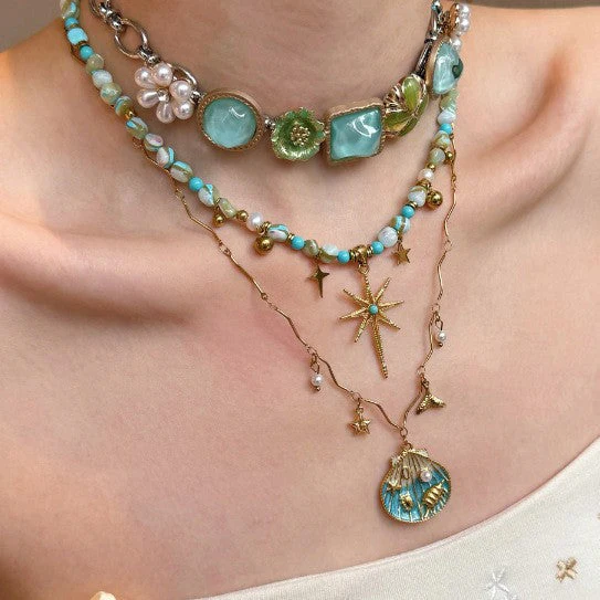 Vintage Boho Beaded Layered NeckLace - Image 2