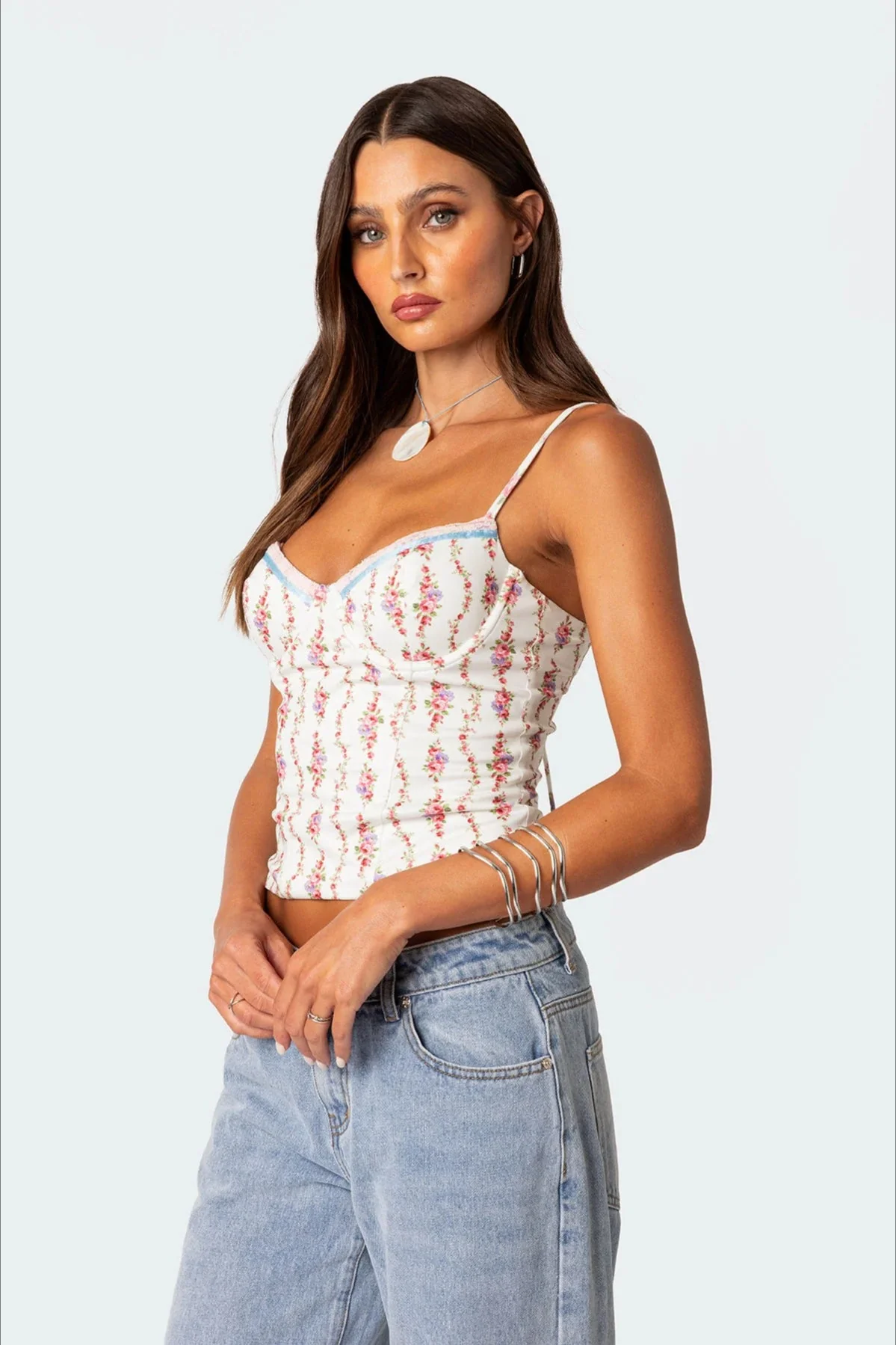 Vintage Chic Floral Crop Cami Top - Image 6