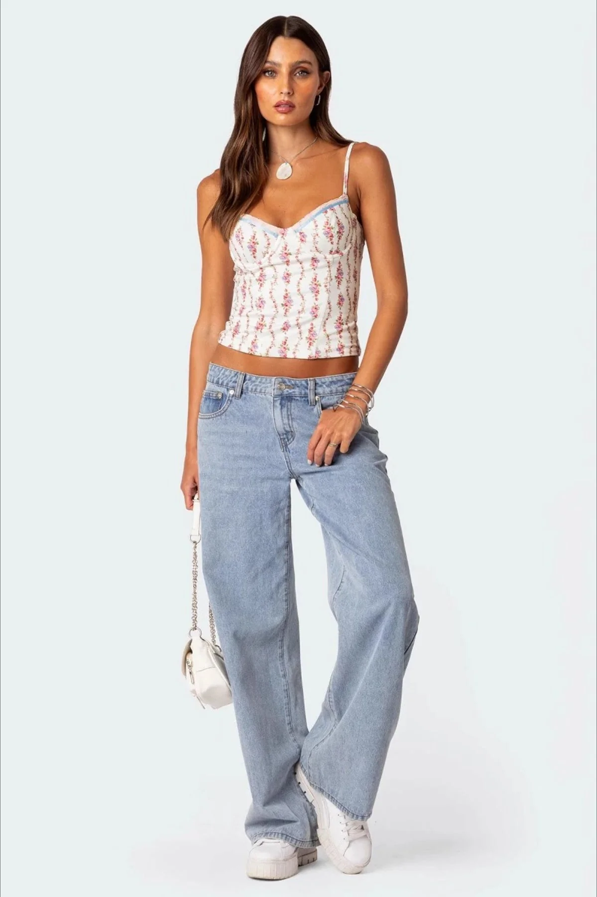 Vintage Chic Floral Crop Cami Top - Image 7