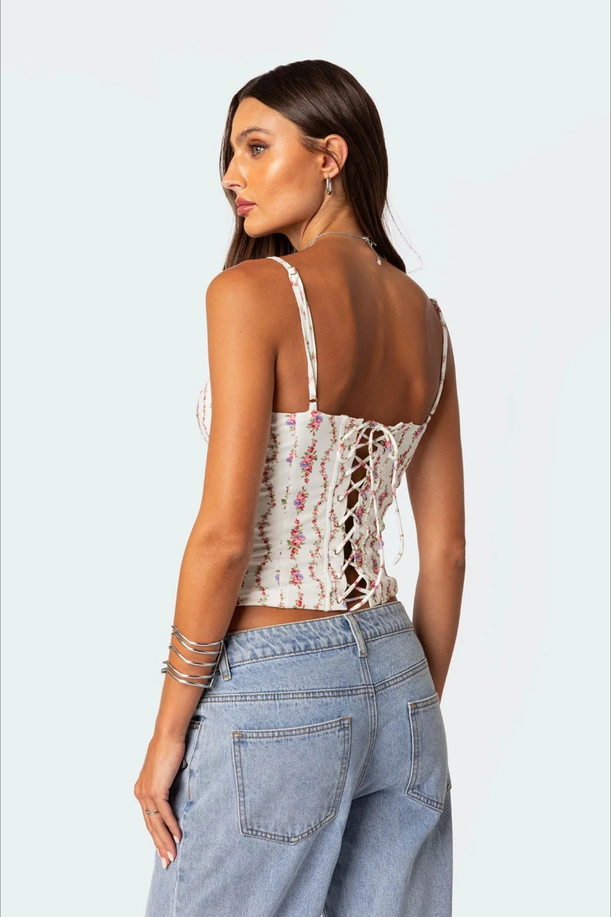 Vintage Chic Floral Crop Cami Top - Image 8
