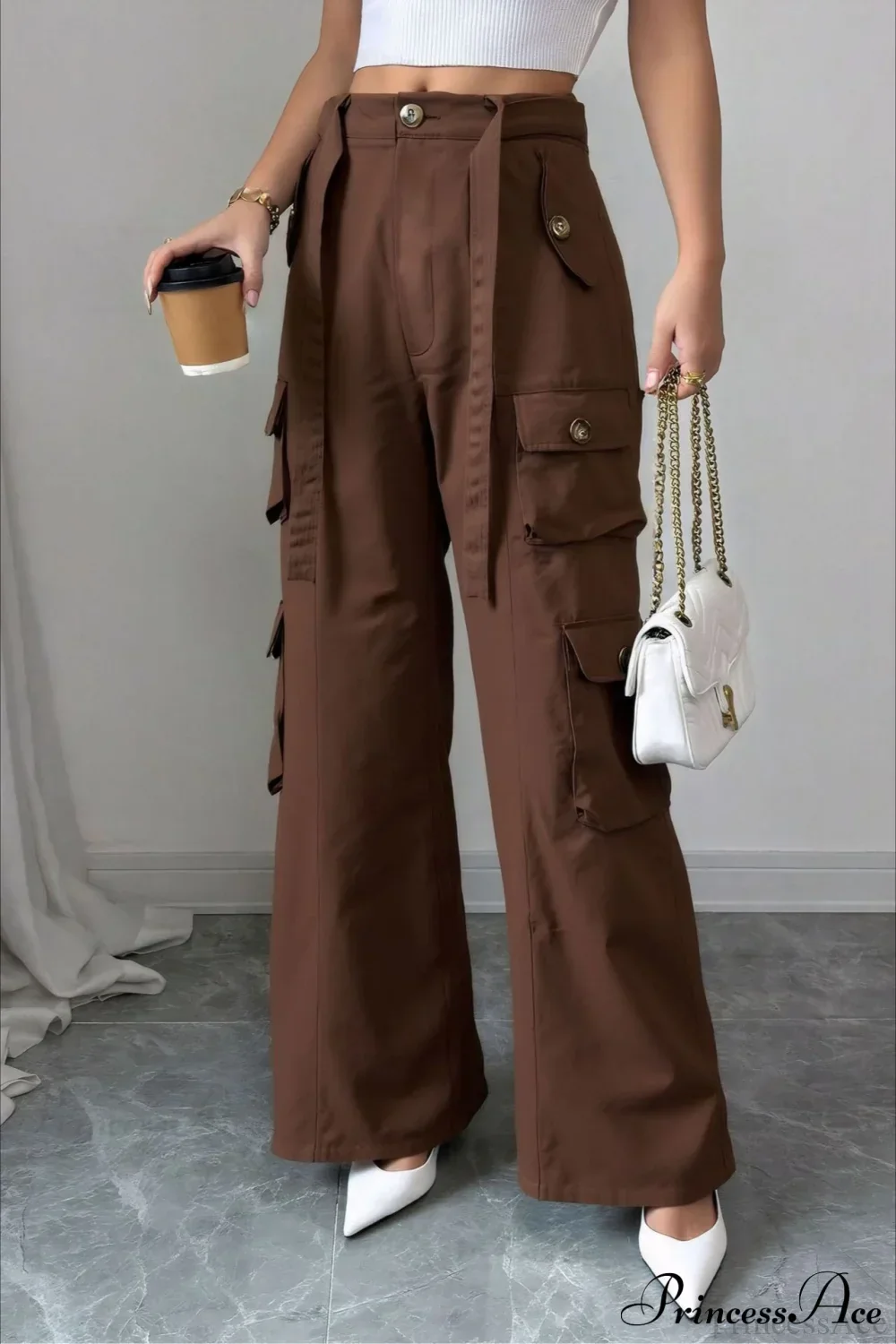 Vintage Denim Multi-Pocket Cargo Pants - Image 2