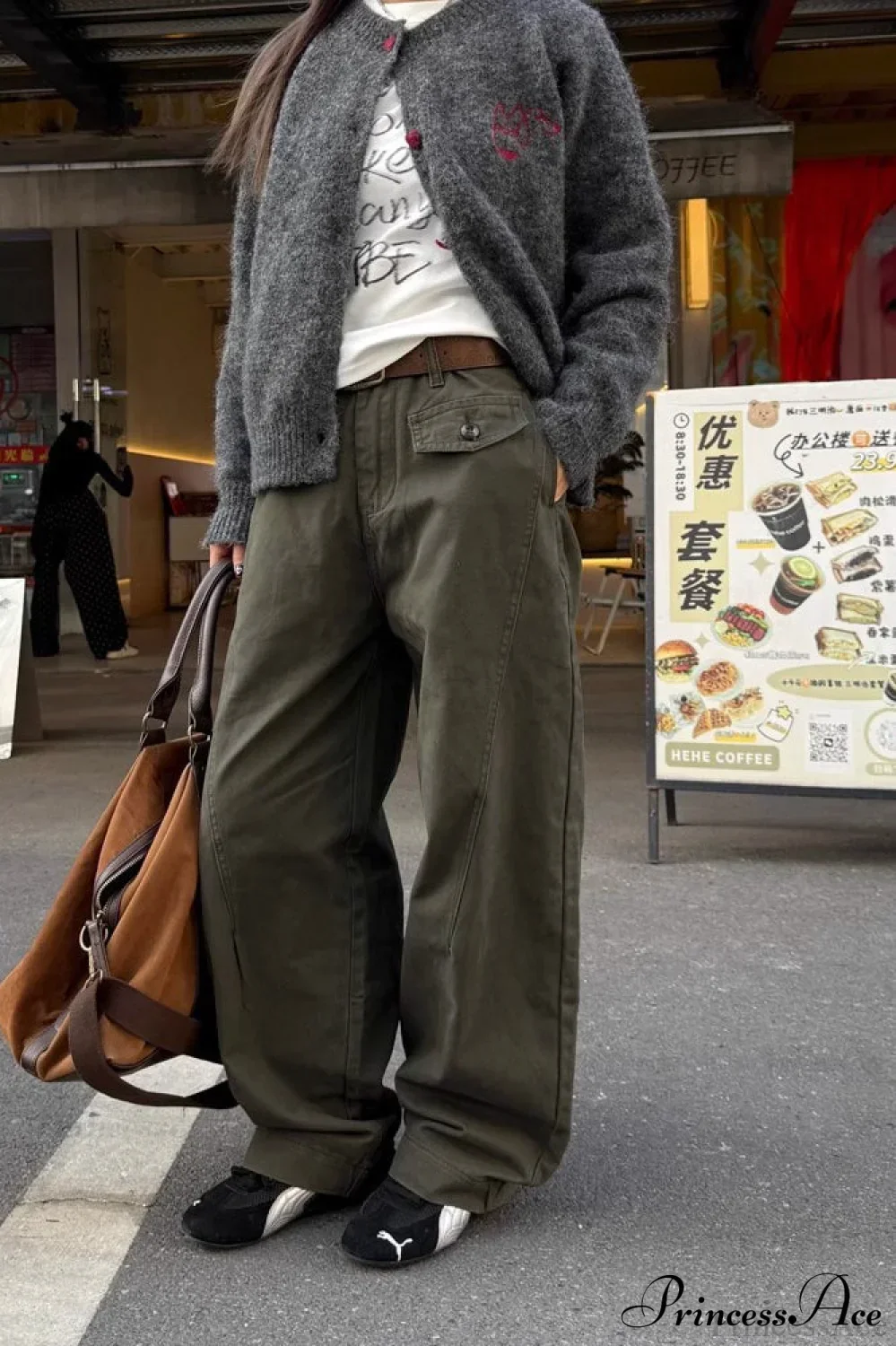 Vintage Draped Cuffed Cargo Pants - Image 4