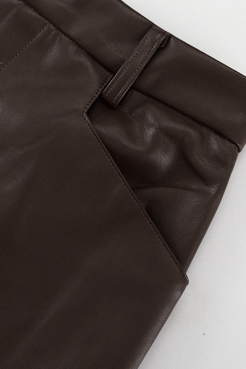 Vintage Faux Leather Pencil Maxi Skirt - Image 5