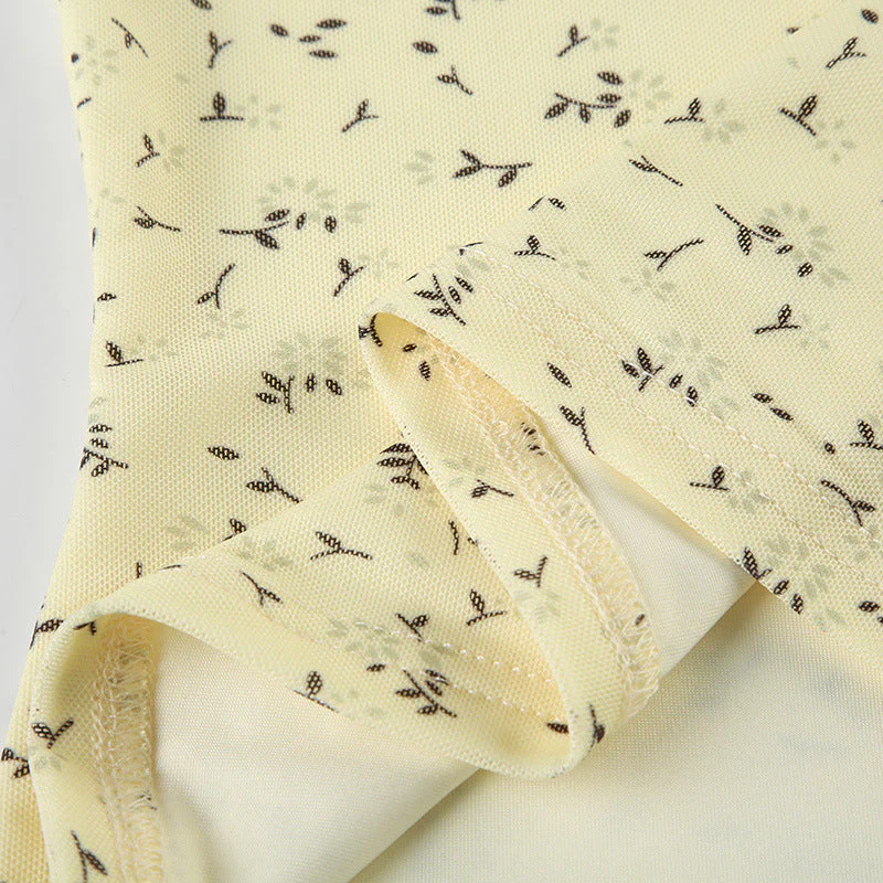 Vintage Floral Mesh Sexy Blouse - Image 8