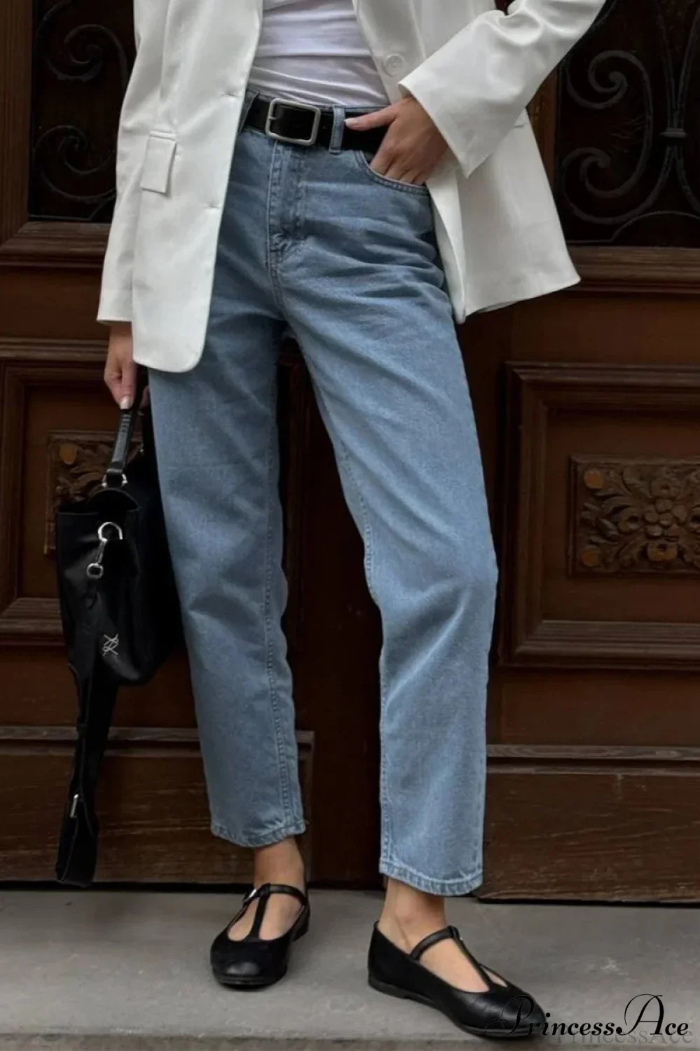 Vintage High-Rise Straight-Leg Pencil Fit Jeans - Image 3