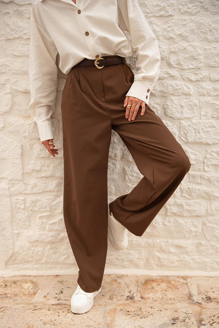 Vintage High-Waist Straight-Leg Pants - Image 3