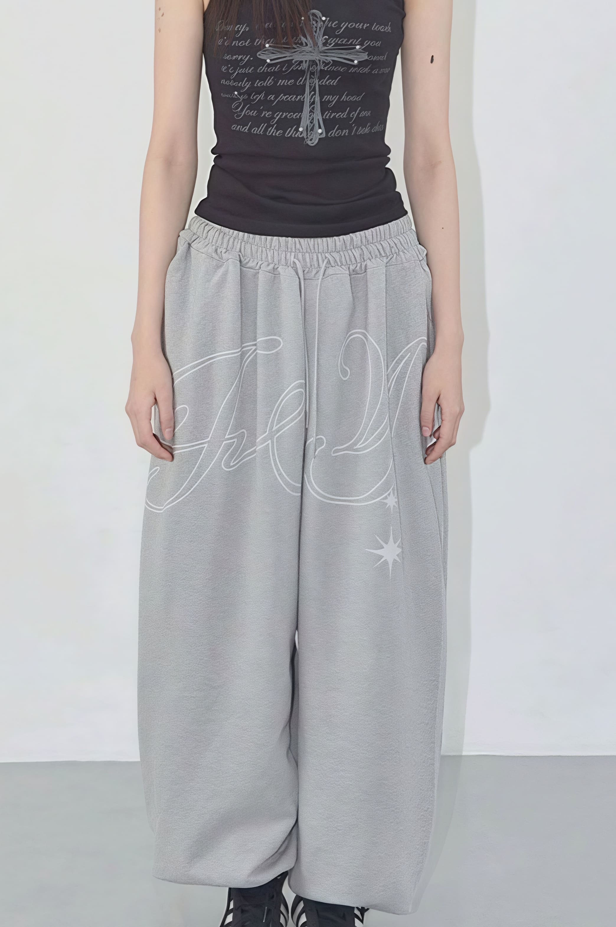 Vintage Hip Hop Graphic Baggy Straight Pants - Image 5