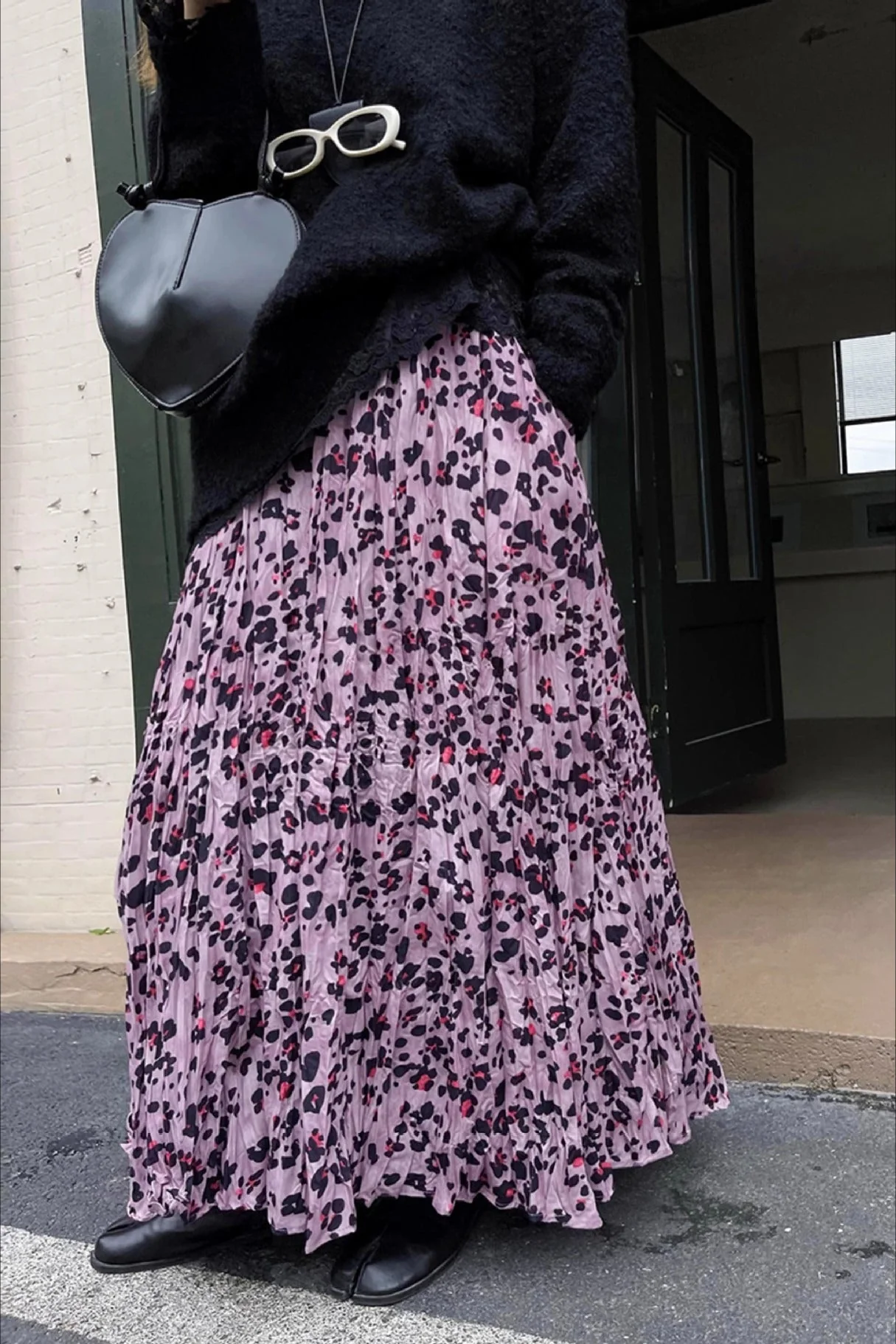 Vintage Leopard Midi Flare Skirt - Image 5