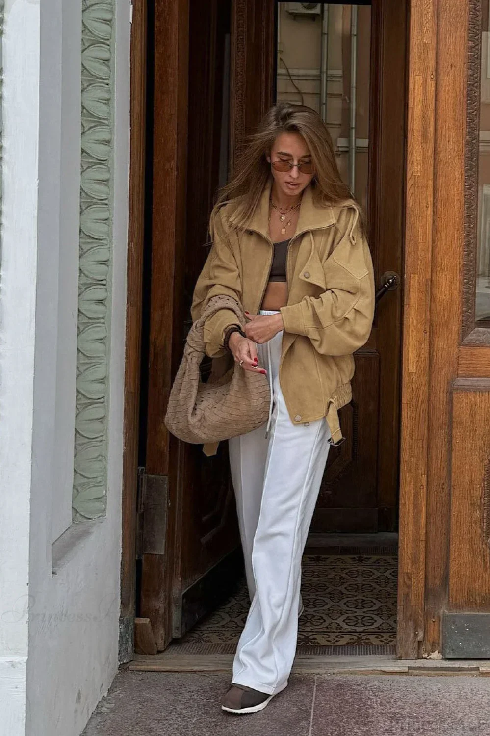 Vintage Matte Elegant Suede Jacket - Image 4