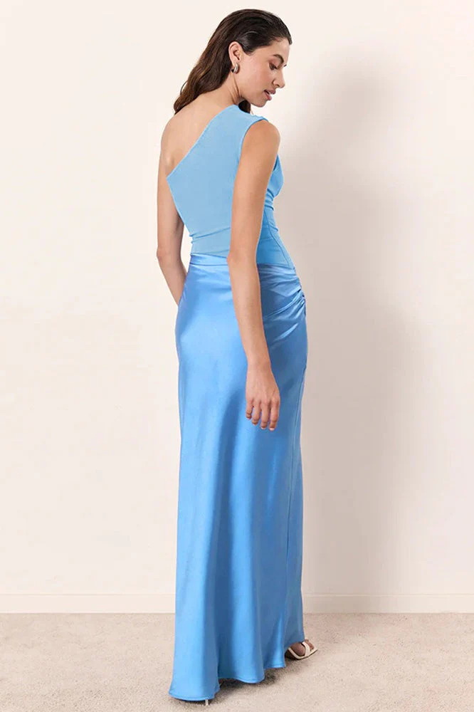 Vintage One-shoulder Sleeveless Tailored Maxi Dress - Image 10