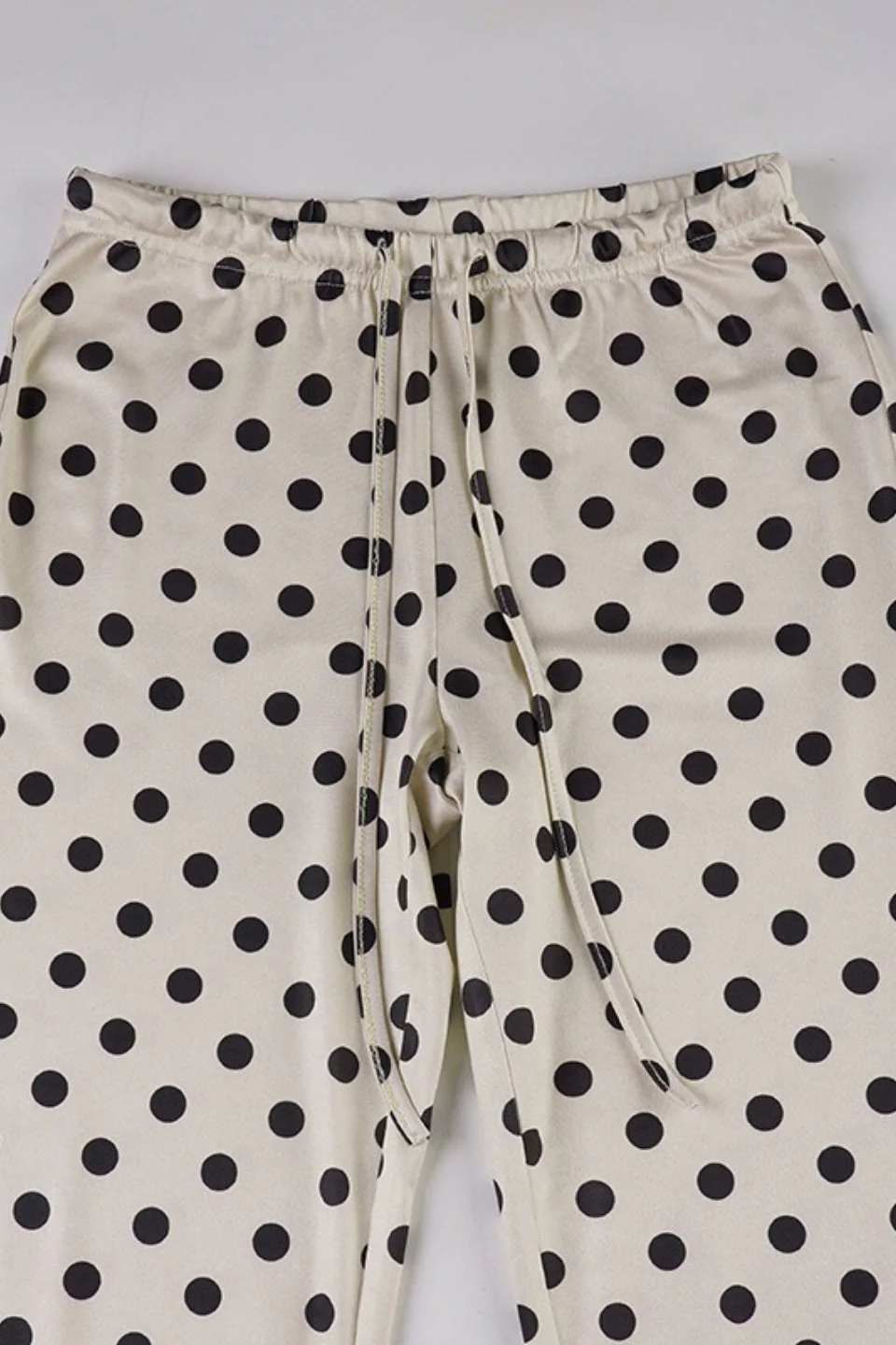 Vintage Polka Dot Flared Loose Casual Pants - Image 5
