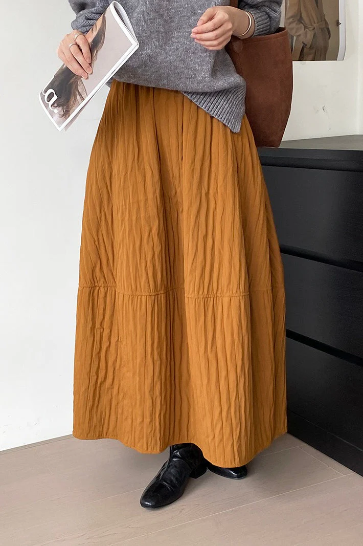 Vintage Quilted Cotton Puffer Midi Skirt - Image 3