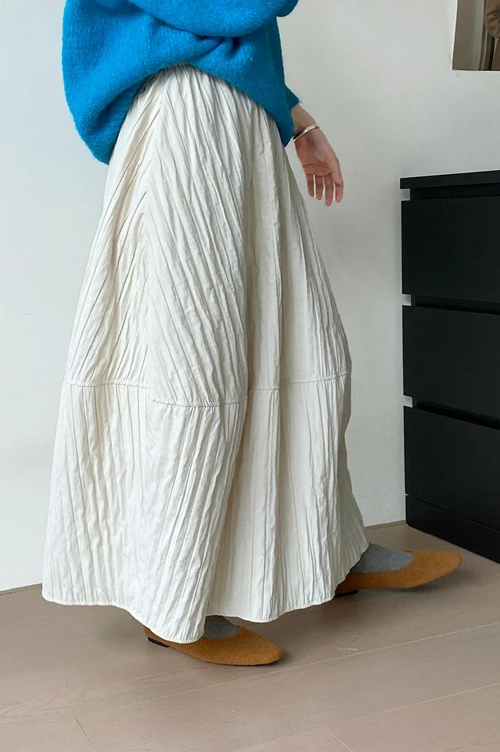 Vintage Quilted Cotton Puffer Midi Skirt - Image 6