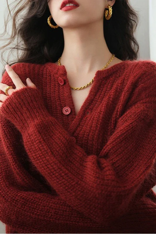 Vintage Relaxed Short Cardigan - Image 2