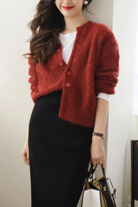 Vintage Relaxed Short Cardigan - Image 3