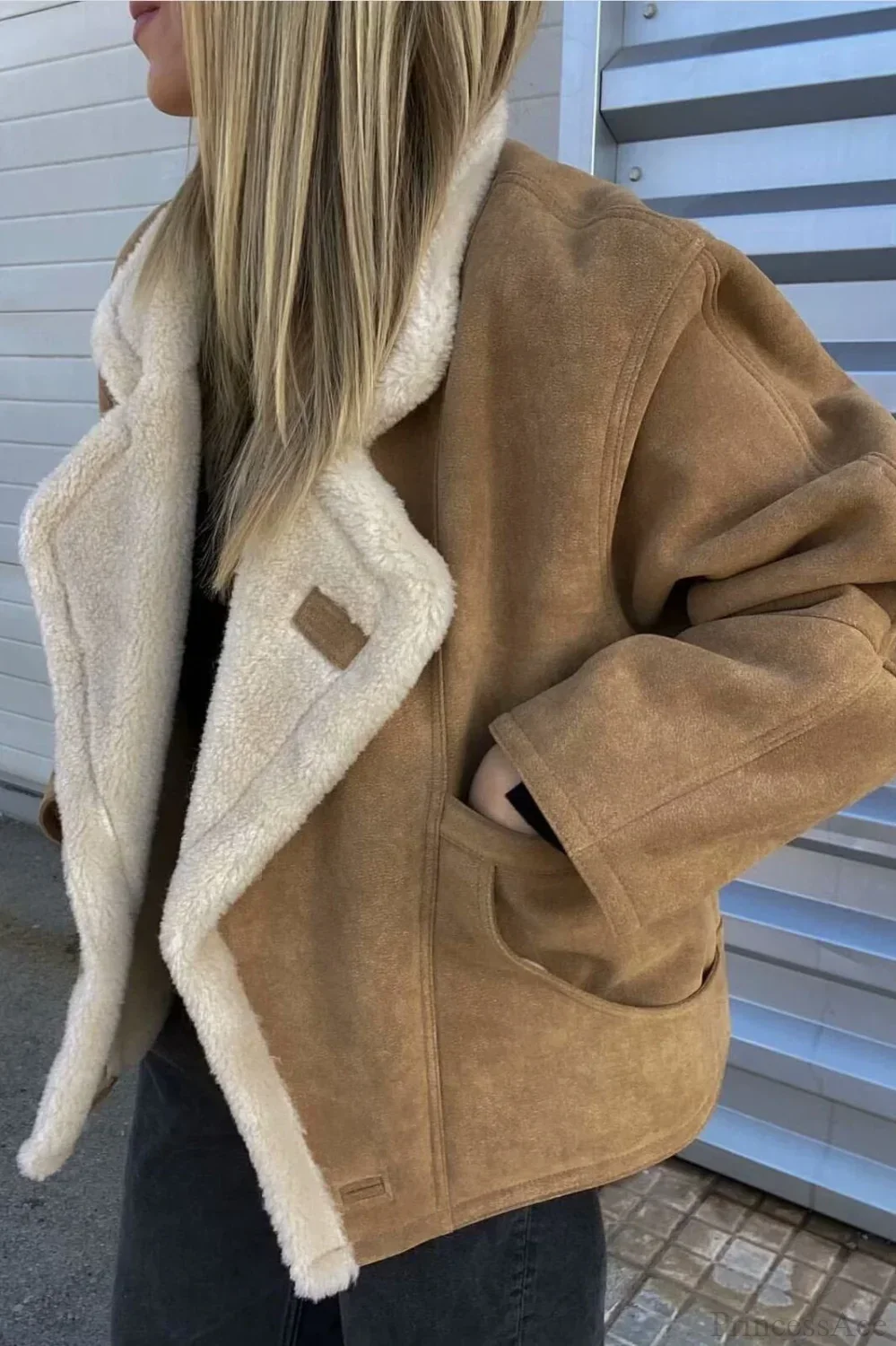 Vintage Sherpa Loose Warm Coat - Image 2