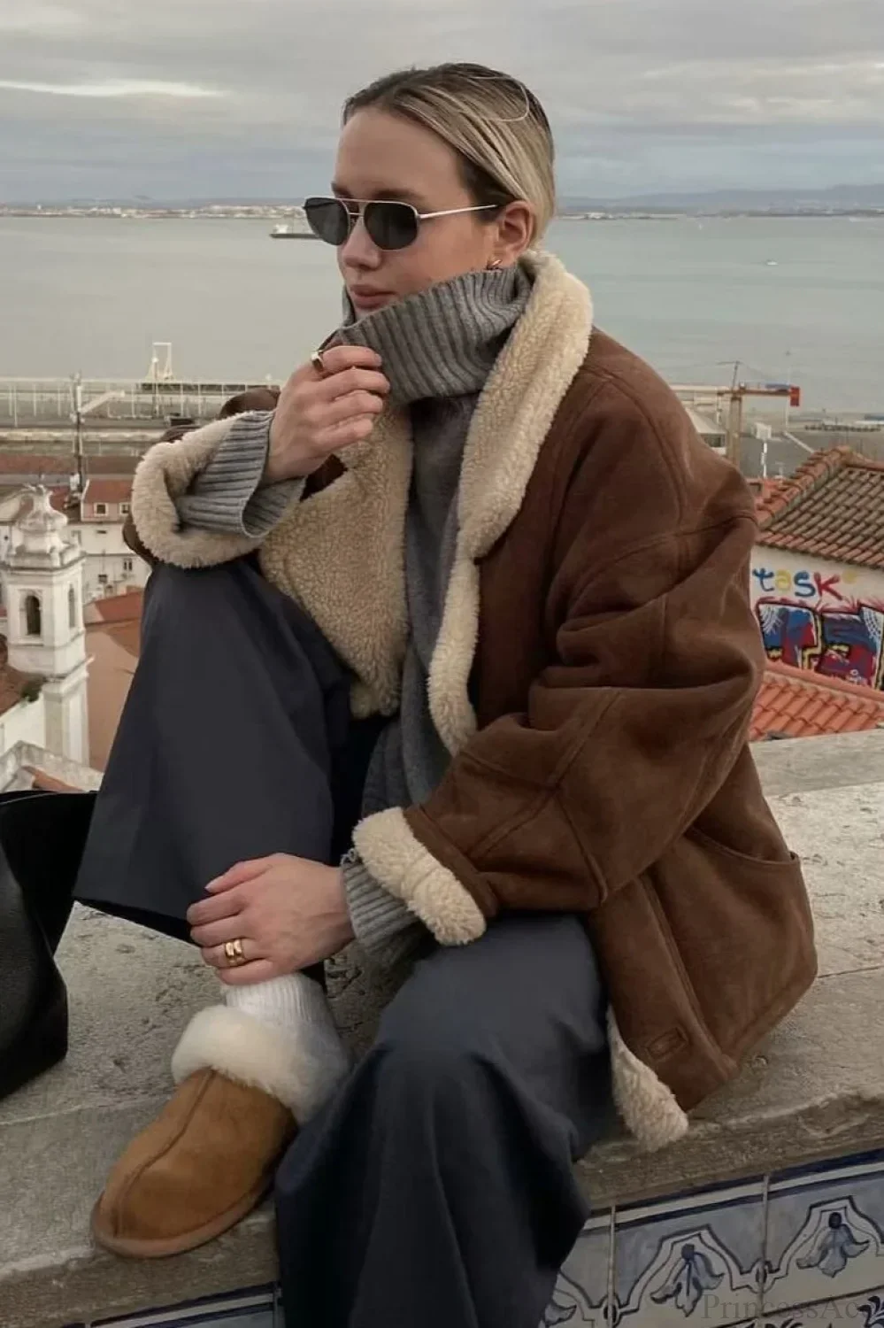 Vintage Sherpa Loose Warm Coat - Image 5
