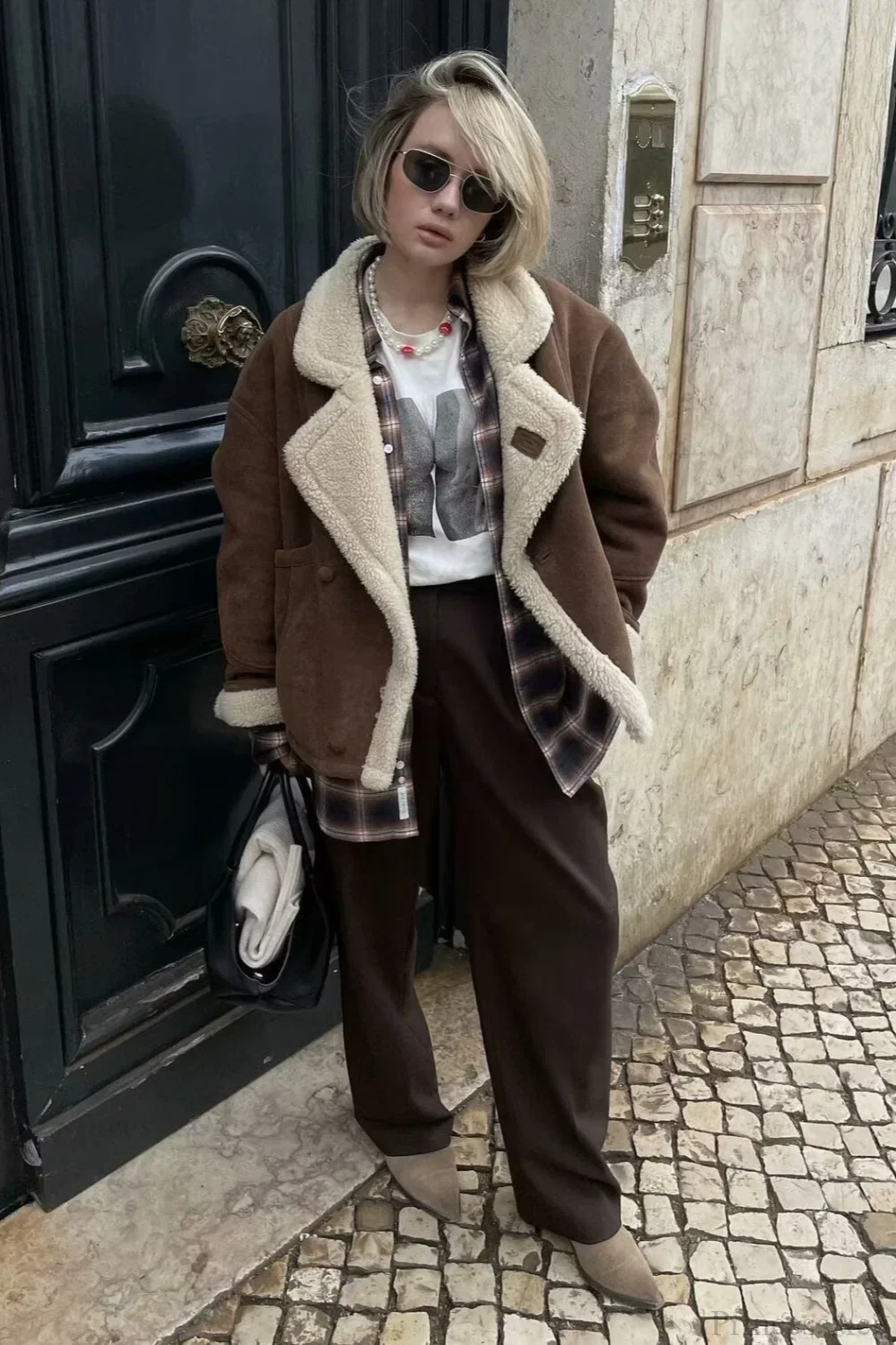 Vintage Sherpa Loose Warm Coat - Image 6