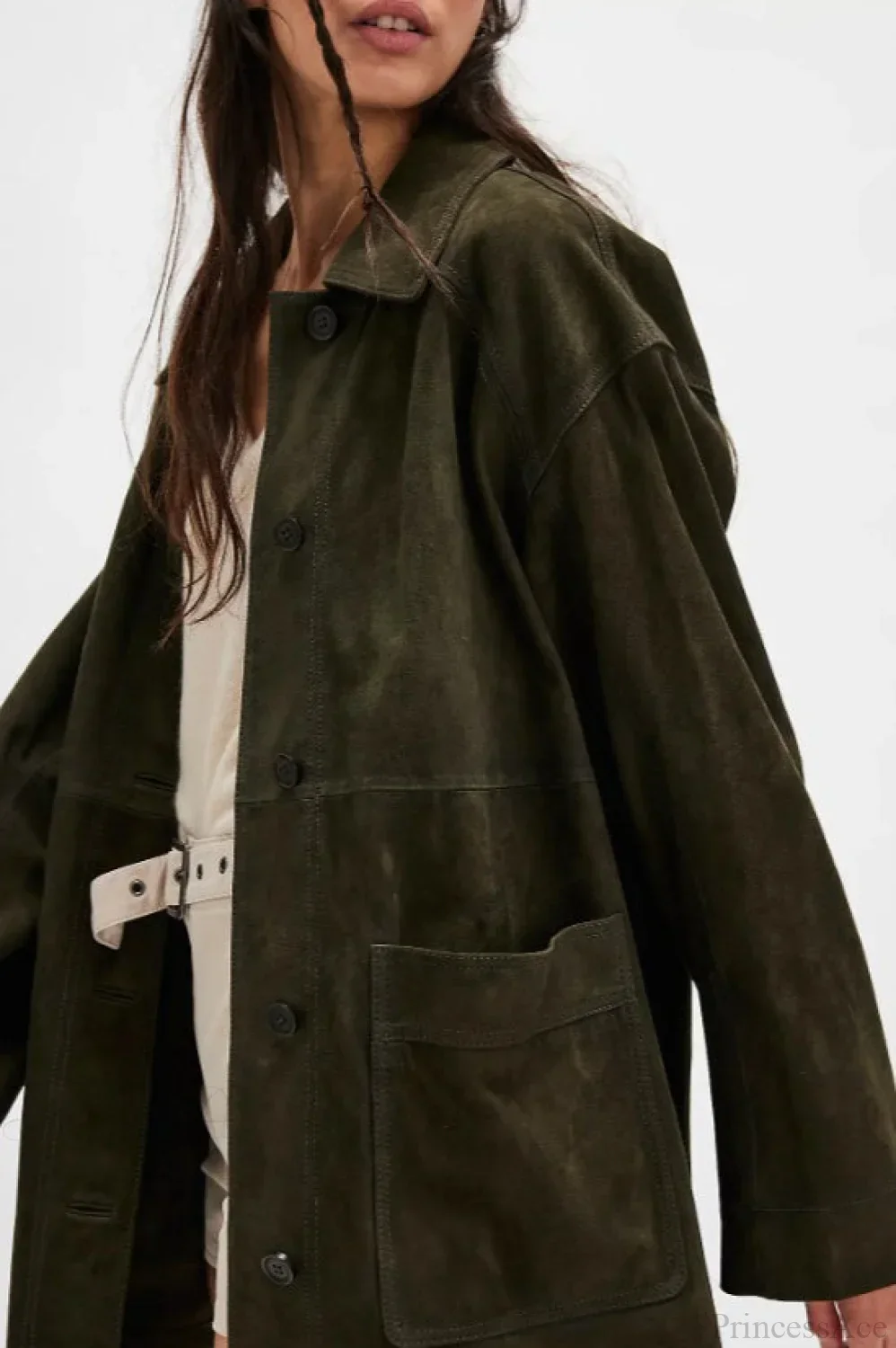 Vintage Simple Suede Single Breasted Jacket - Image 12