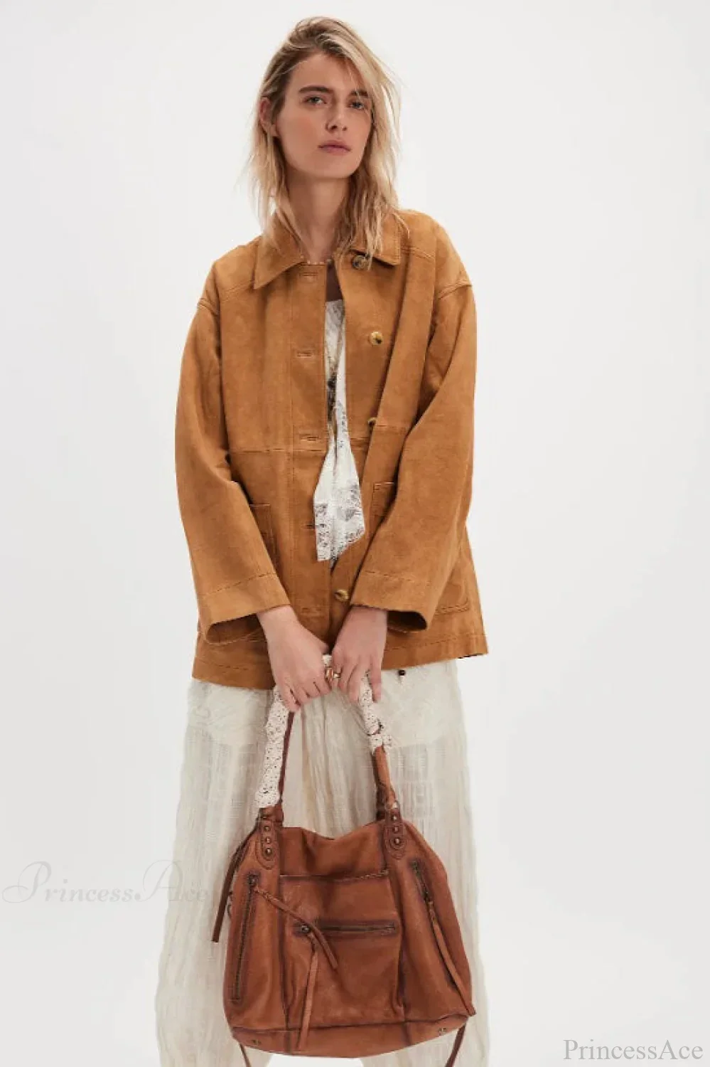 Vintage Simple Suede Single Breasted Jacket - Image 2
