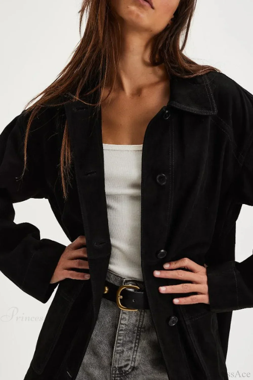 Vintage Simple Suede Single Breasted Jacket - Image 21