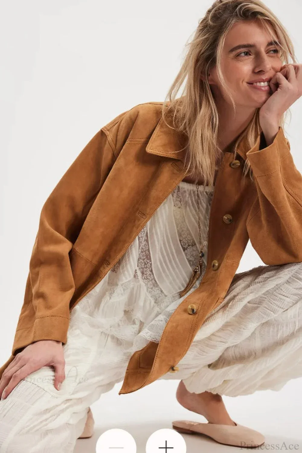 Vintage Simple Suede Single Breasted Jacket - Image 4