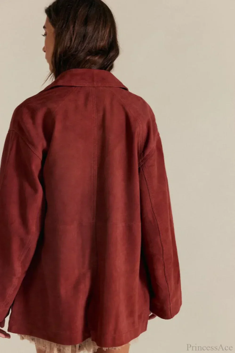 Vintage Simple Suede Single Breasted Jacket - Image 6