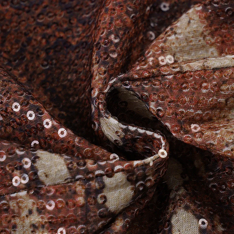 Vintage Snakeskin Sequin Low Waist Shorts - Image 8